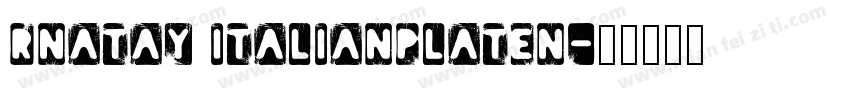 RNATAY ItalianPlateN字体转换